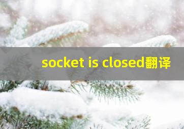 socket is closed翻译